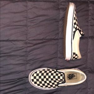 classic checkerboard slip on vans